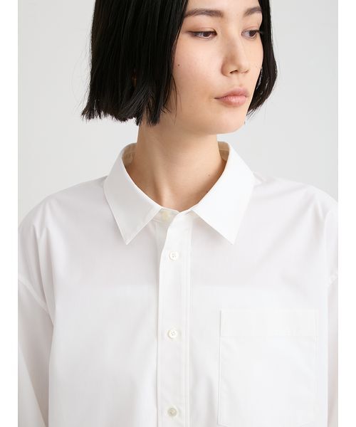 MIESROHE(ミースロエ)の「【洗える】ベーシック2WAYシャツ(シャツ/ブラウス・レディース・チェック/ホワイト/ミント・F)」の6枚目の写真