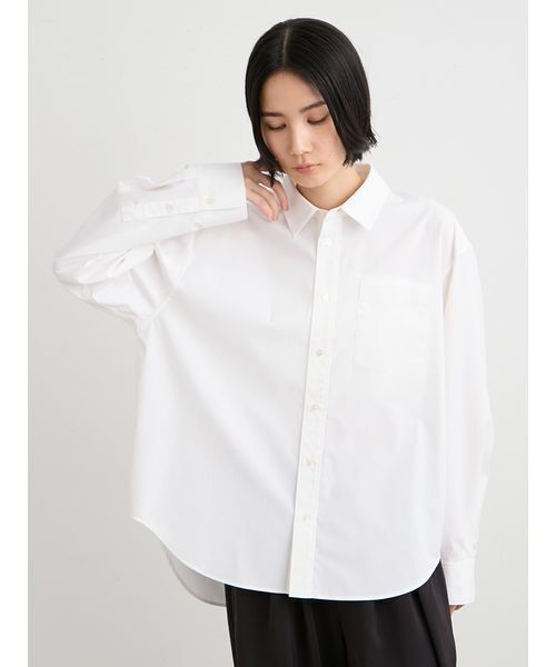 MIESROHE(ミースロエ)の「【洗える】ベーシック2WAYシャツ(シャツ/ブラウス・レディース・チェック/ホワイト/ミント・F)」の11枚目の写真