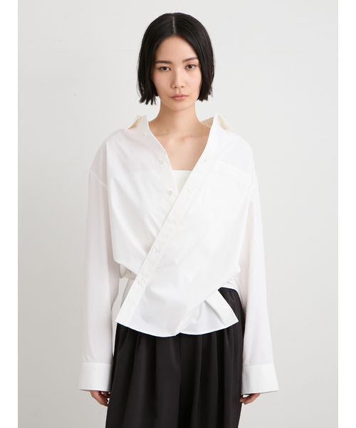 MIESROHE(ミースロエ)の「【洗える】ベーシック2WAYシャツ(シャツ/ブラウス・レディース・チェック/ホワイト/ミント・F)」の17枚目の写真