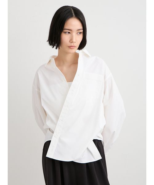 MIESROHE(ミースロエ)の「【洗える】ベーシック2WAYシャツ(シャツ/ブラウス・レディース・チェック/ホワイト/ミント・F)」の18枚目の写真