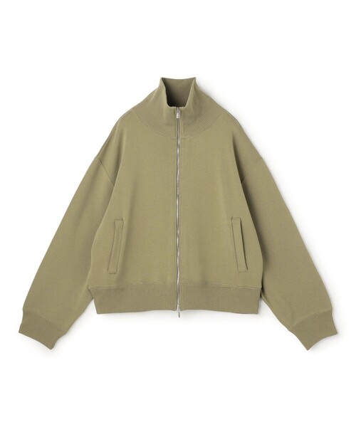 GALERIE VIE（ギャルリー ヴィー）の「コットンスピニングウール トラックジャケット（ブルゾン・レディース・カーキ/ネイビー・FREE）」の2枚目の写真