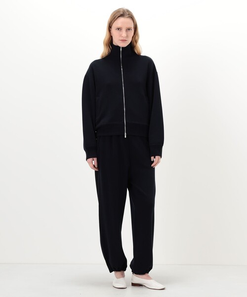 GALERIE VIE（ギャルリー ヴィー）の「コットンスピニングウール トラックジャケット（ブルゾン・レディース・カーキ/ネイビー・FREE）」の4枚目の写真