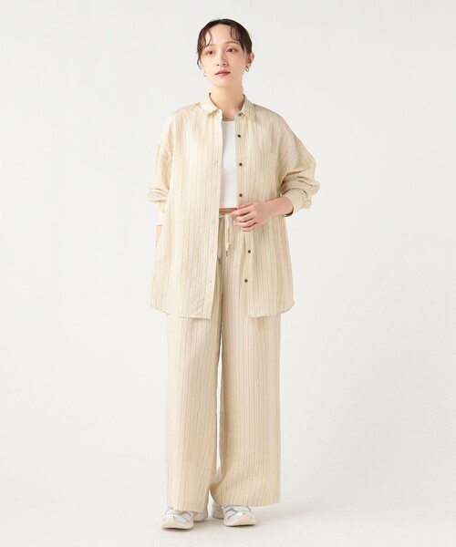 BEAMS HEART（ビームスハート）の「ダブルストライプ イージーパンツ（その他パンツ・レディース・イエロー/ブラウン・FREE）」の3枚目の写真