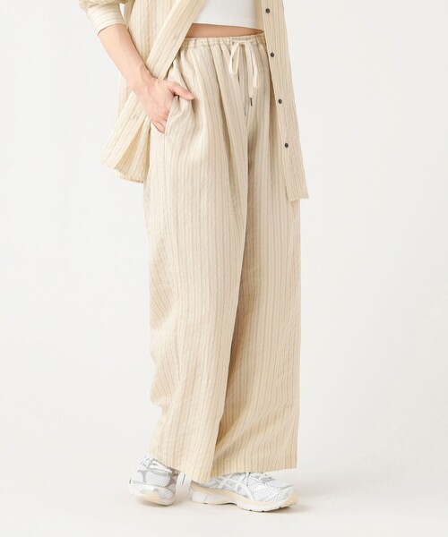 BEAMS HEART（ビームスハート）の「ダブルストライプ イージーパンツ（その他パンツ・レディース・イエロー/ブラウン・FREE）」の5枚目の写真