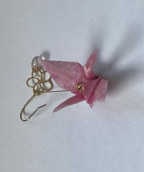 gargle(ガーグル)の「gargle ガーグル:SAKURAシリーズ サクラつる 桜 さくら 折鶴 折り紙 ピアス(ピアス(両耳用)・レディース・ピンク・FREE)」の3枚目の写真