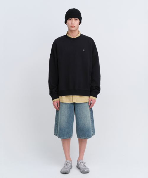 UNIFORM BRIDGE(ユニフォームブリッジ)の「oversized anchor sweatshirt black(スウェット・メンズ・その他・SMALL/MEDIUM/LARGE/X-LARGE)」の1枚目の写真