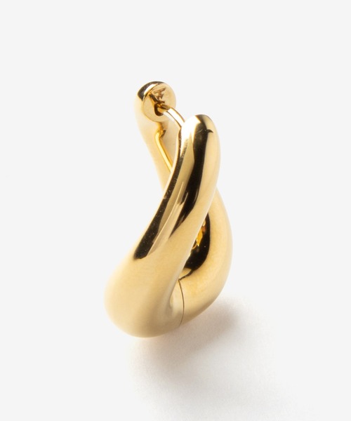 TOM WOOD(トムウッド)の「TOM WOOD Twist Hoops Gold トムウッド ツイスト フープ ピアス(ピアス(両耳用)・レディース・ゴールド・FREE)」の4枚目の写真