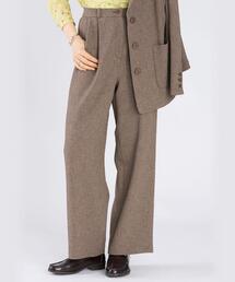 To b. by agnes b.（トゥービーバイアニエスベー）の「ミックスツイード タックパンツ（スラックス）」