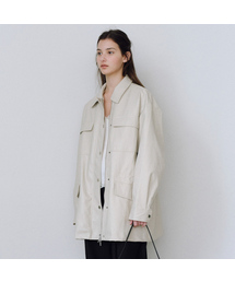 Safari half leather jacket