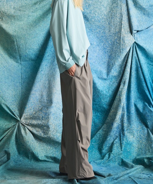 MAISON SPECIAL（メゾンスペシャル）の「《UNISEX》【PERTEX】One-tuck Prime-Wide Relaxing Pants/【パーテックス】ワンタックプライムワイドリラックスパンツ【MAISON SPECIAL/メゾンスペシャル】■セットアップ対応■（スラックス・メンズ・ブラック/グレー/チャコールグレー・0/1/2）」の16枚目の写真