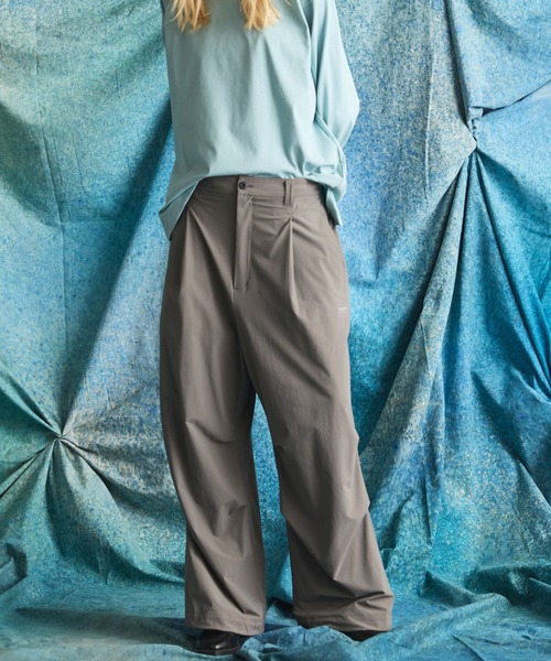 MAISON SPECIAL（メゾンスペシャル）の「《UNISEX》【PERTEX】One-tuck Prime-Wide Relaxing Pants/【パーテックス】ワンタックプライムワイドリラックスパンツ【MAISON SPECIAL/メゾンスペシャル】■セットアップ対応■（スラックス・メンズ・ブラック/グレー/チャコールグレー・0/1/2）」の15枚目の写真