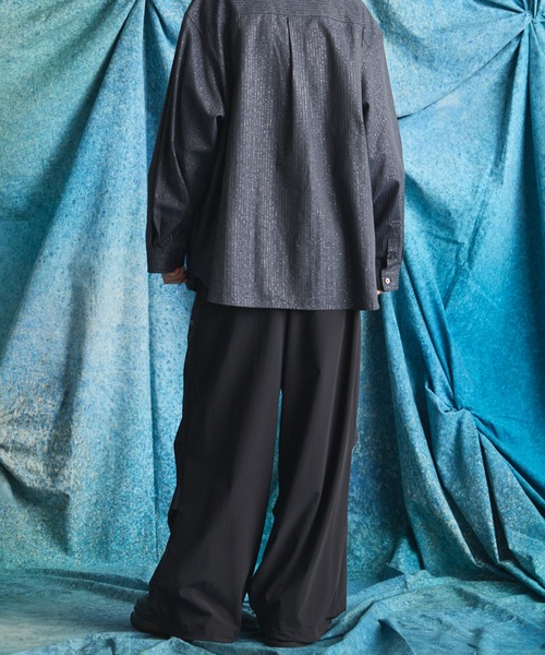 MAISON SPECIAL（メゾンスペシャル）の「《UNISEX》【PERTEX】One-tuck Prime-Wide Relaxing Pants/【パーテックス】ワンタックプライムワイドリラックスパンツ【MAISON SPECIAL/メゾンスペシャル】■セットアップ対応■（スラックス・メンズ・ブラック/グレー/チャコールグレー・0/1/2）」の11枚目の写真