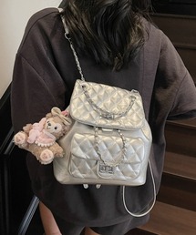 ONEP STAR（ワンピスター）の「キルティング×チェーンデザインリュック（バックパック/リュック）」