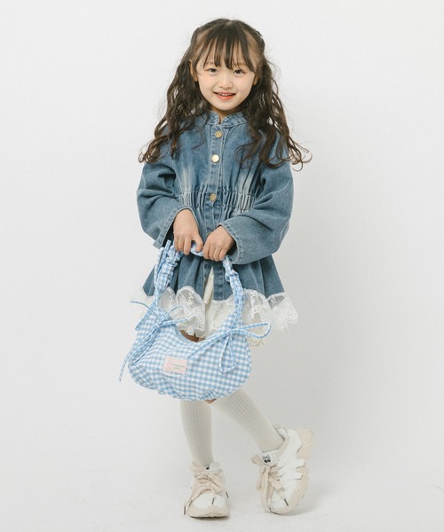 URBAN CHERRY(アーバンチェリー)の「ハンドルギャザーデザインリボンハンドバッグ(ハンドバッグ・キッズ・ホワイト/ピンク/ブルー・FREE)」の16枚目の写真