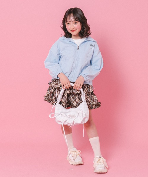 URBAN CHERRY(アーバンチェリー)の「ハンドルギャザーデザインリボンハンドバッグ(ハンドバッグ・キッズ・ホワイト/ピンク/ブルー・FREE)」の13枚目の写真