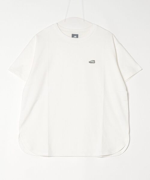 NEW BALANCE(ニューバランス)の「【別注】ニューバランス New Balance シューパッチラウンドヘムTシャツ 限定コラボ(Tシャツ/カットソー・レディース・ブラック/オフホワイト/オリーブ・M/L/XL/S)」の12枚目の写真