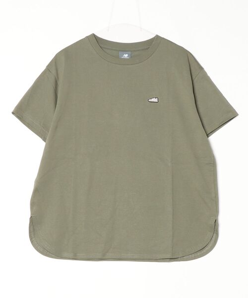 NEW BALANCE(ニューバランス)の「【別注】ニューバランス New Balance シューパッチラウンドヘムTシャツ 限定コラボ(Tシャツ/カットソー・レディース・ブラック/オフホワイト/オリーブ・M/L/XL/S)」の14枚目の写真