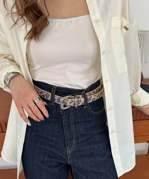 DISCOAT（ディスコート）の「【Enlude】ウエスタンバックルベルト《ユニセックス》（ベルト・レディース・ベージュ/ブラウン/ブラック・ONE SIZE）」の3枚目の写真