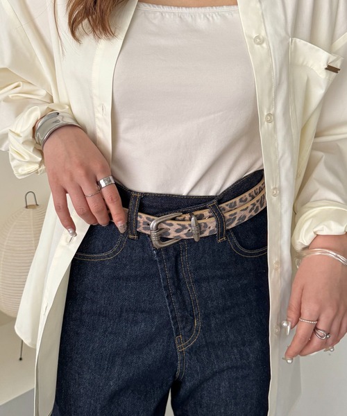 DISCOAT（ディスコート）の「【Enlude】ウエスタンバックルベルト《ユニセックス》（ベルト・レディース・ベージュ/ブラウン/ブラック・ONE SIZE）」の4枚目の写真