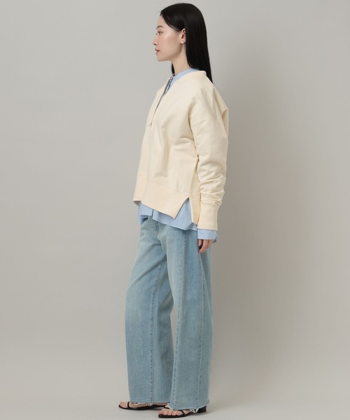 A part by（アパートバイ）の「【WEB限定】ハーフZIPスエットプルオーバー（スウェット・レディース・チャコールグレー/アイボリー/グレー系その他4・FREE）」の6枚目の写真