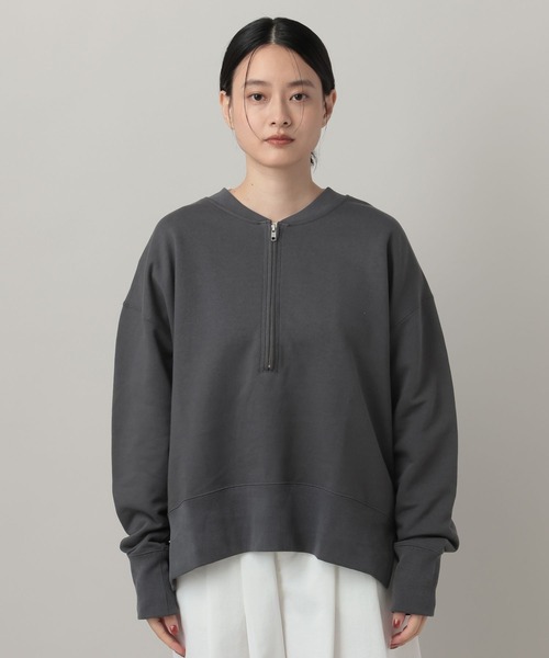 A part by(アパートバイ)の「【WEB/一部店舗限定】ハーフZIPスウェットプルオーバー(スウェット・レディース・チャコールグレー/アイボリー/グレー系その他4/ブラウン・FREE)」の8枚目の写真