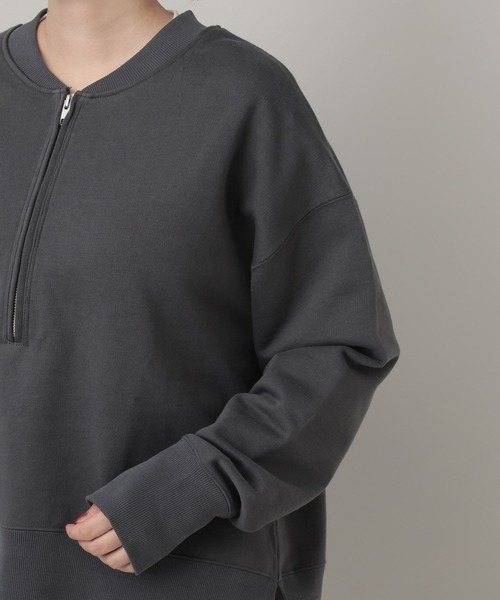 A part by(アパートバイ)の「【WEB/一部店舗限定】ハーフZIPスウェットプルオーバー(スウェット・レディース・チャコールグレー/アイボリー/グレー系その他4/ブラウン・FREE)」の13枚目の写真