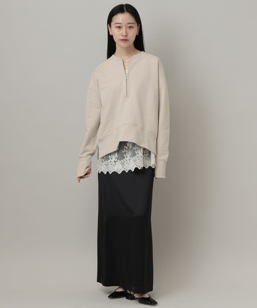 A part by（アパートバイ）の「【WEB限定】ハーフZIPスエットプルオーバー（スウェット・レディース・チャコールグレー/アイボリー/グレー系その他4・FREE）」の14枚目の写真