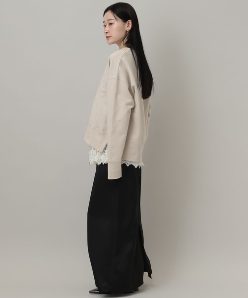 A part by（アパートバイ）の「【WEB限定】ハーフZIPスエットプルオーバー（スウェット・レディース・チャコールグレー/アイボリー/グレー系その他4・FREE）」の16枚目の写真