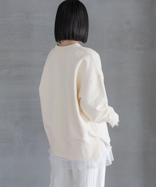A part by(アパートバイ)の「【WEB/一部店舗限定】ハーフZIPスウェットプルオーバー(スウェット・レディース・チャコールグレー/アイボリー/グレー系その他4/ブラウン・FREE)」の20枚目の写真