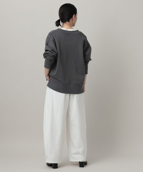 A part by(アパートバイ)の「【WEB/一部店舗限定】ハーフZIPスウェットプルオーバー(スウェット・レディース・チャコールグレー/アイボリー/グレー系その他4/ブラウン・FREE)」の5枚目の写真