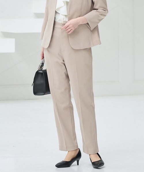 Honeys（ハニーズ）の「【ストレッチ・ウォッシャブル・イージーケア・接触冷感】センタープレスパンツ（股下６３ｃｍ）（スラックス・レディース・杢グレー/ライトグレー系/ネイビー/ブラック/ベージュ・M/L/LL/3L/S）」の19枚目の写真