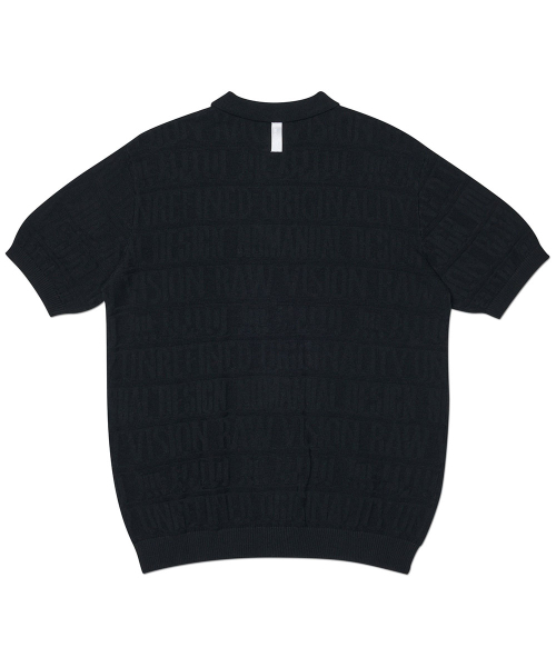 NOMANUAL(NOMANUAL)の「M.F JACQUARD POLO SHIRT - BLACK(Tシャツ/カットソー・レディース・その他・LARGE/SMALL/MEDIUM/X-LARGE)」の2枚目の写真