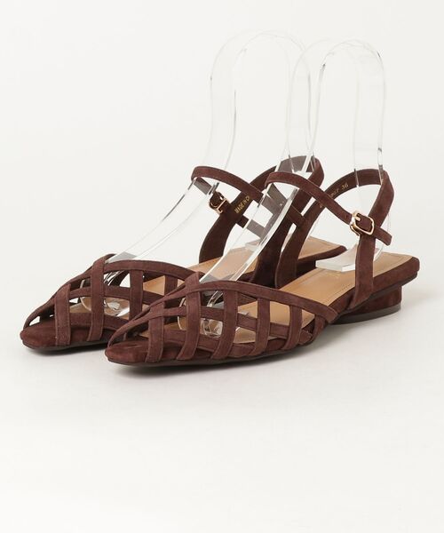 Daniella&GEMMA(ダニエラアンドジェマ)の「Vカットメッシュストラップサンダル(サンダル・レディース・ブラック/ダークブラウン/ベージュ・36/37/38/39/35)」の1枚目の写真