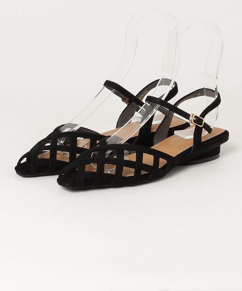 Daniella&GEMMA(ダニエラアンドジェマ)の「Vカットメッシュストラップサンダル(サンダル・レディース・ブラック/ダークブラウン/ベージュ・36/37/38/39/35)」の2枚目の写真