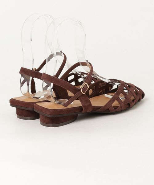 Daniella&GEMMA(ダニエラアンドジェマ)の「Vカットメッシュストラップサンダル(サンダル・レディース・ブラック/ダークブラウン/ベージュ・36/37/38/39/35)」の4枚目の写真