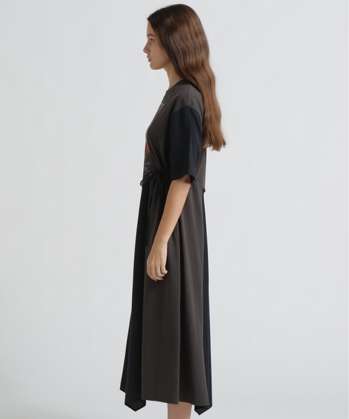 AVIREX(アヴィレックス)の「《直営店限定》REMAKE‐STYLE DRESS WITH EAGLE PRINT(ワンピース・レディース・ブルー/チャコールグレー/オートミール・F)」の10枚目の写真