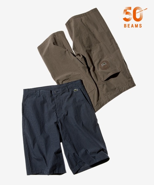 LACOSTE(ラコステ)の「【別注】LACOSTE / チェック ショーツ(その他パンツ・メンズ・ベージュ/ネイビー・42/40/46/44)」の6枚目の写真