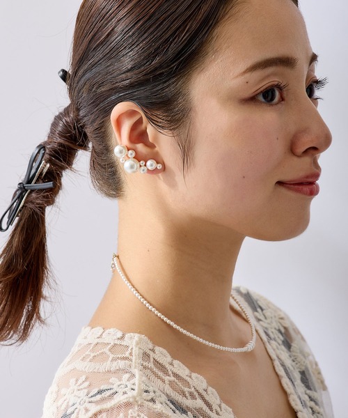 CALIN STANDARD(カリンスタンダード)の「◆◆金属アレルギー対応◆◆〈ecru〉バブルパールイヤリング(イヤリング・レディース・ゴールド・FREE)」の5枚目の写真