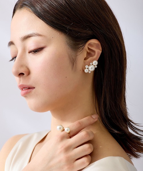CALIN STANDARD(カリンスタンダード)の「◆◆金属アレルギー対応◆◆〈ecru〉バブルパールイヤリング(イヤリング・レディース・ゴールド・FREE)」の7枚目の写真