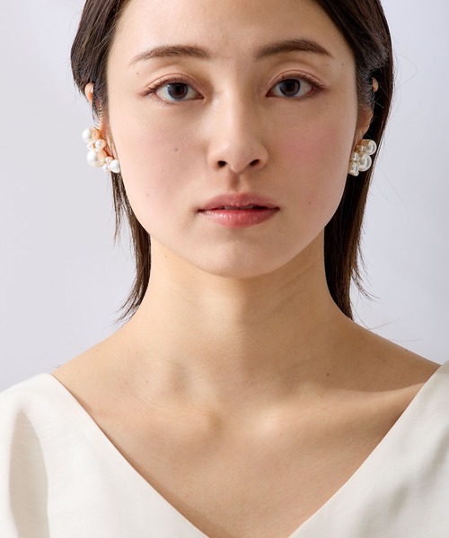CALIN STANDARD(カリンスタンダード)の「◆◆金属アレルギー対応◆◆〈ecru〉バブルパールイヤリング(イヤリング・レディース・ゴールド・FREE)」の2枚目の写真