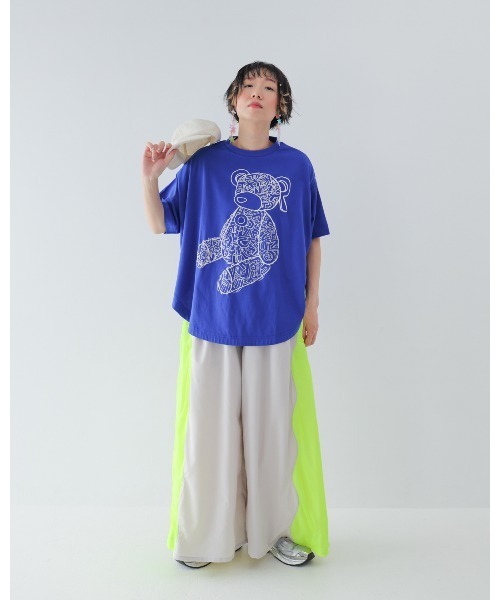 unica(ユニカ)の「サイドメッシュワイドパンツ laides(その他パンツ・レディース・ピンク/グレー・F)」の3枚目の写真