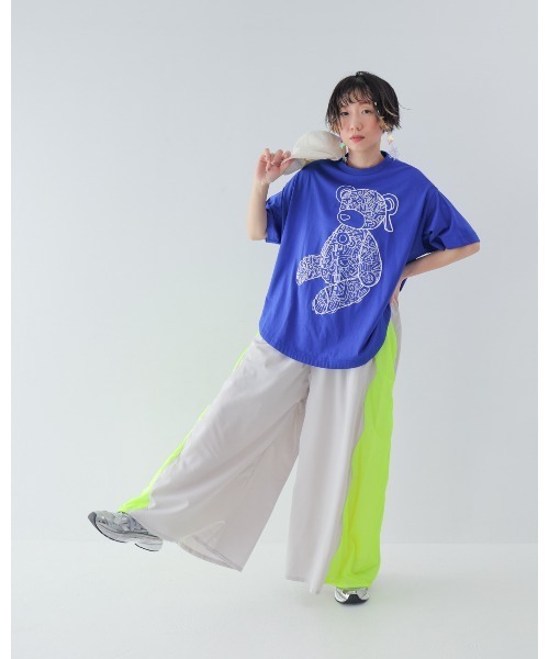 unica(ユニカ)の「サイドメッシュワイドパンツ laides(その他パンツ・レディース・ピンク/グレー・F)」の5枚目の写真