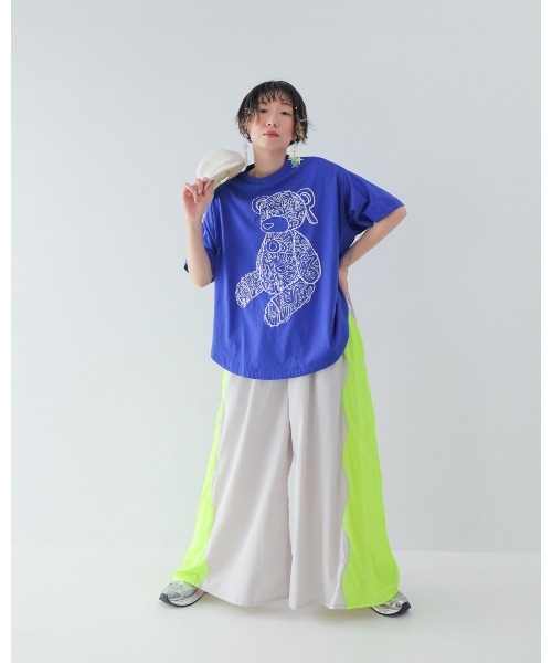 unica(ユニカ)の「サイドメッシュワイドパンツ laides(その他パンツ・レディース・ピンク/グレー・F)」の6枚目の写真