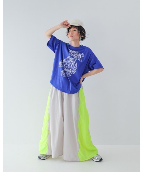 unica(ユニカ)の「サイドメッシュワイドパンツ laides(その他パンツ・レディース・ピンク/グレー・F)」の7枚目の写真