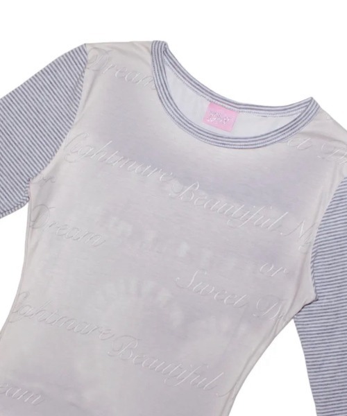 Unopened gift（アンオープンドギフト）の「【Unopened gift】pillow talk tshirt / 【アンオープンドギフト】ロゴハートフィット長袖Tシャツ（Tシャツ/カットソー・レディース・グレー・ONE SIZE）」の8枚目の写真