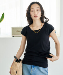 【セットアイテム】コットンモダール Tシャツ タンクトップセット/ マルチウェイ キャップスリーブ タンクセット