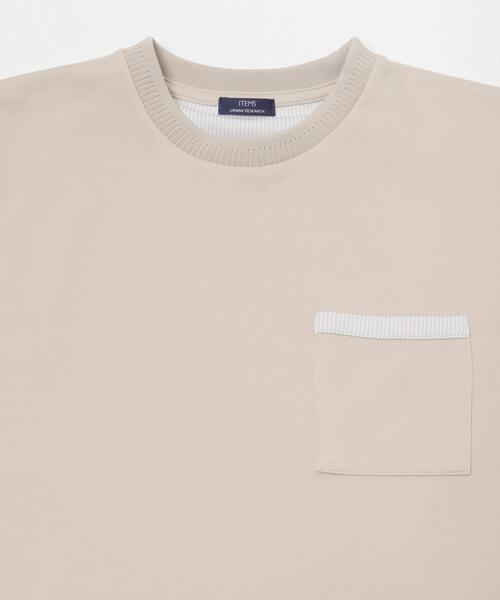 ITEMS URBANRESEARCH(アイテムズ アーバンリサーチ)の「裏ストライプダンボールカットソー(Tシャツ/カットソー・メンズ・ネイビー/ベージュ/グリーン/ブラック・MEDIUM/LARGE)」の20枚目の写真