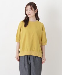 リブコンビ 5分袖かぶりシャツ
