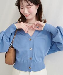 natural couture | 【sherbet line】裾配色ハトメバー釦UVカーディガン(カーディガン/ボレロ)