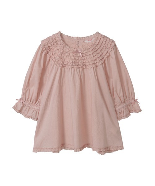 PINK HOUSE（ピンクハウス）の「ヨークフリル使いブラウス（シャツ/ブラウス・レディース・インディゴブルー/ネイビー/ホワイト/レッド/ピンク/ブラック・フリー）」の6枚目の写真